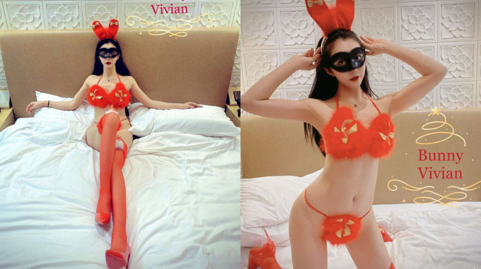 爱丝袜的Vivian姐-圣诞兔女郎}